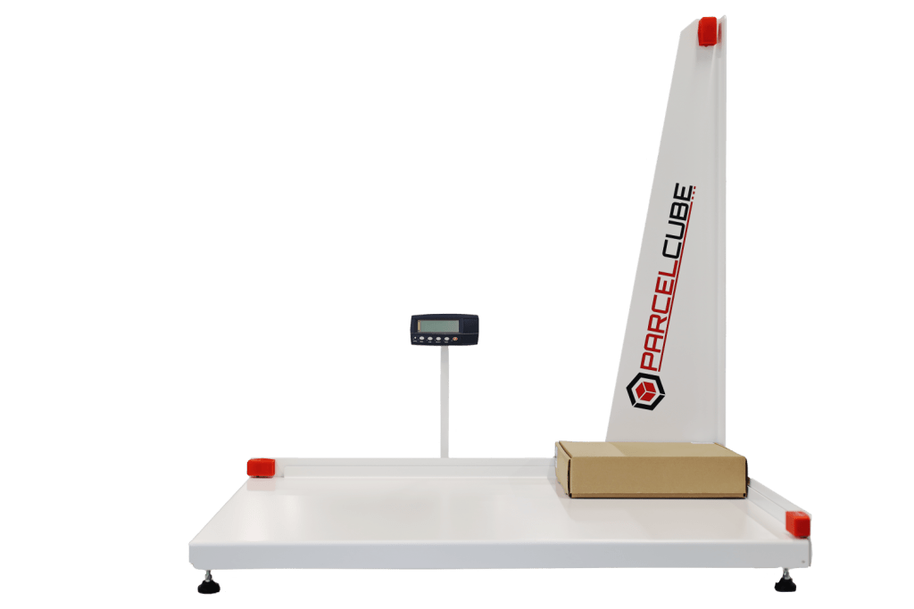 Parcelcube 1000 measuring and weighing a box with high accuracy