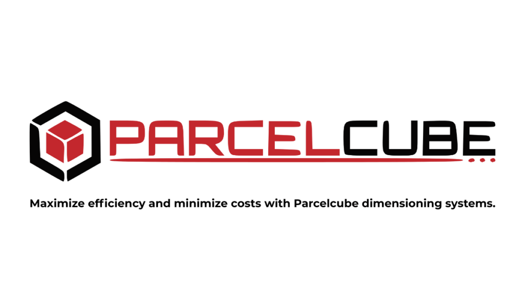 Parcelcube logo with slogan – Maximize efficiency and minimize costs with Parcelcube dimensioning systems