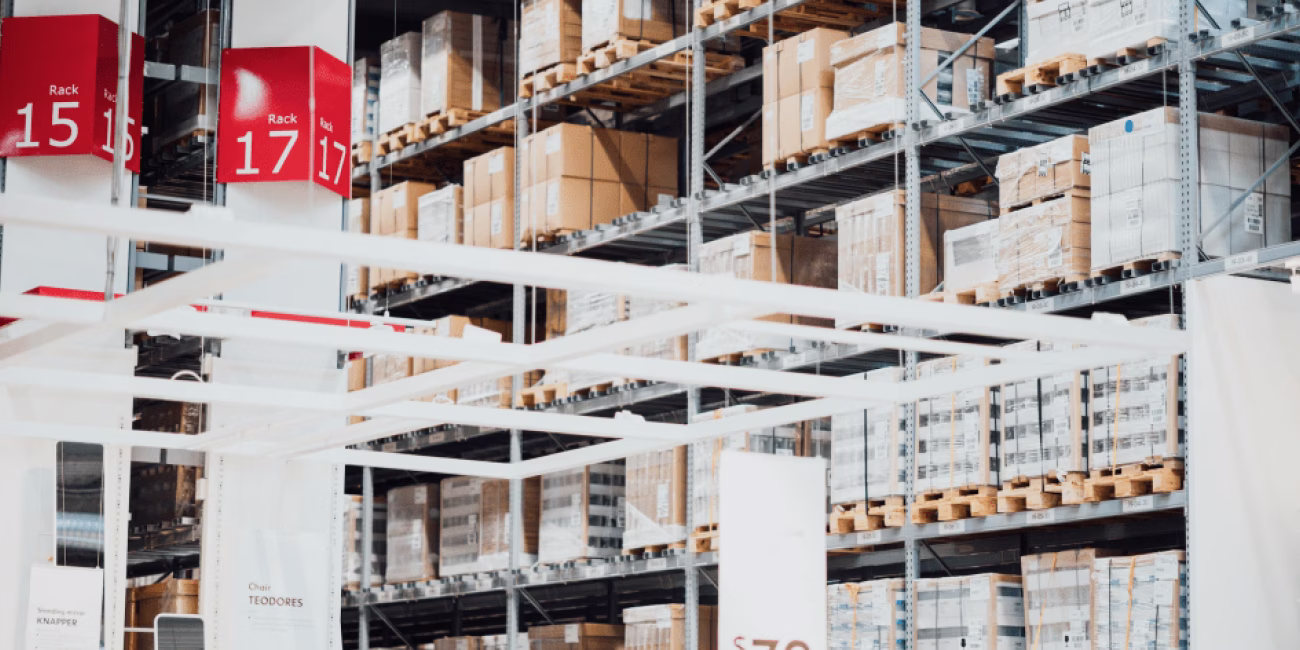warehouse with parcels